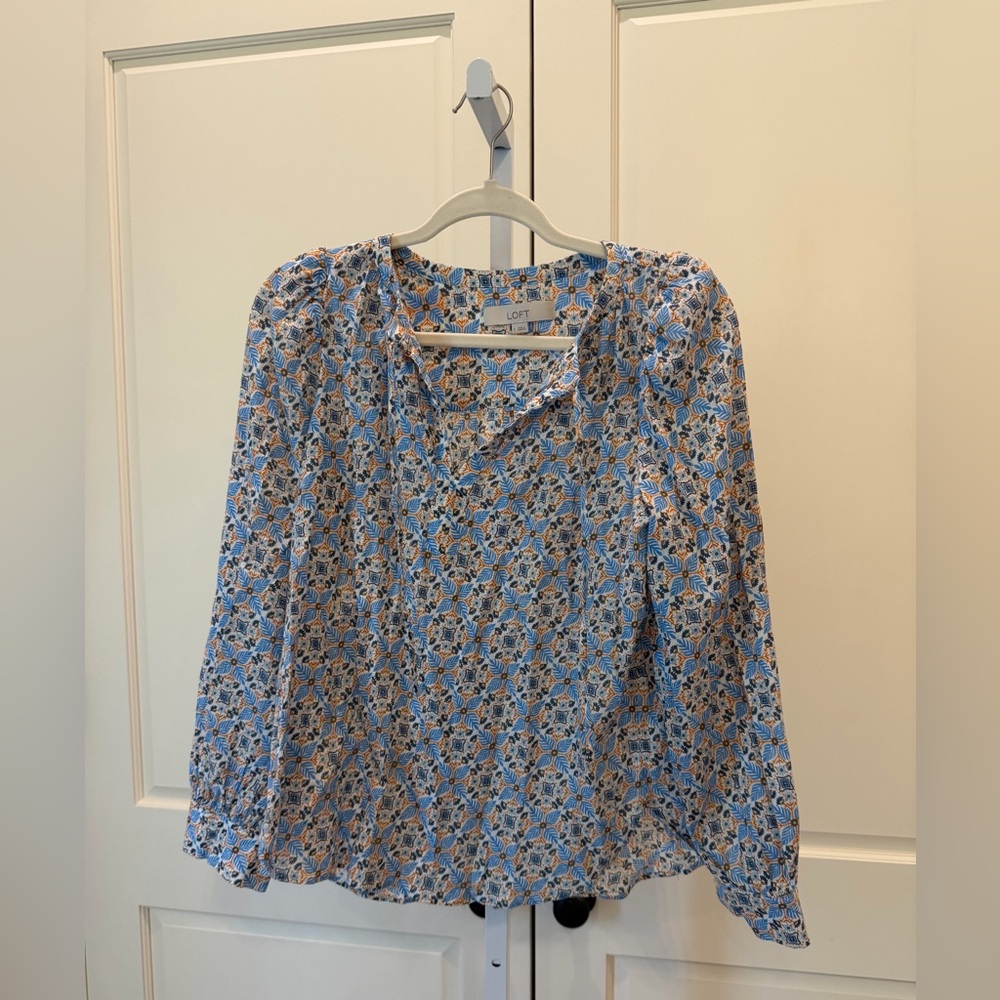 Loft Peasant Blouse Size Small